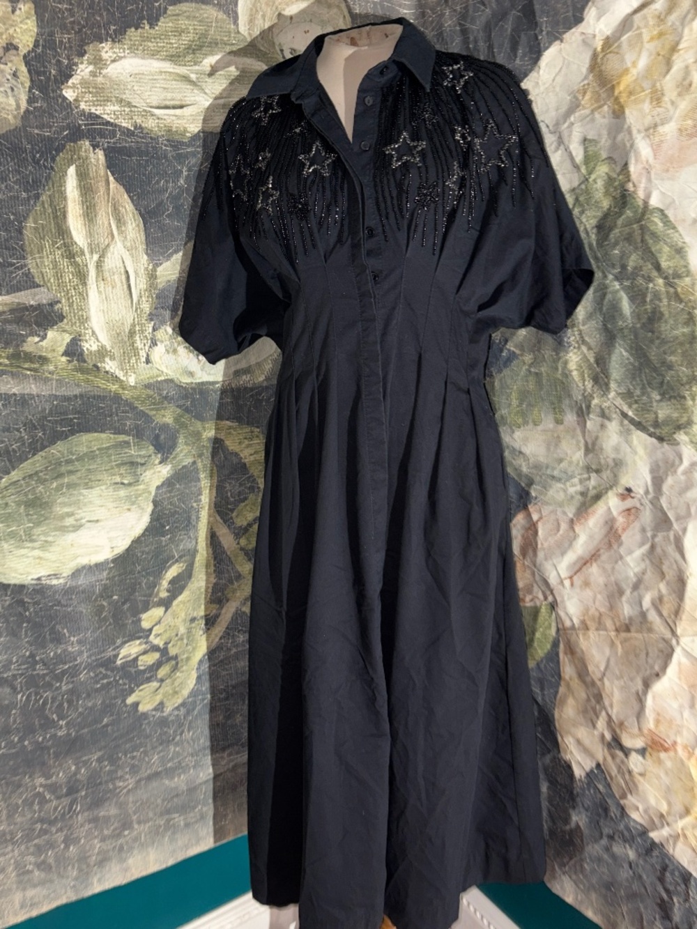 Anthropologie Exquise Tobie Shirt Dress: Embellished Edition